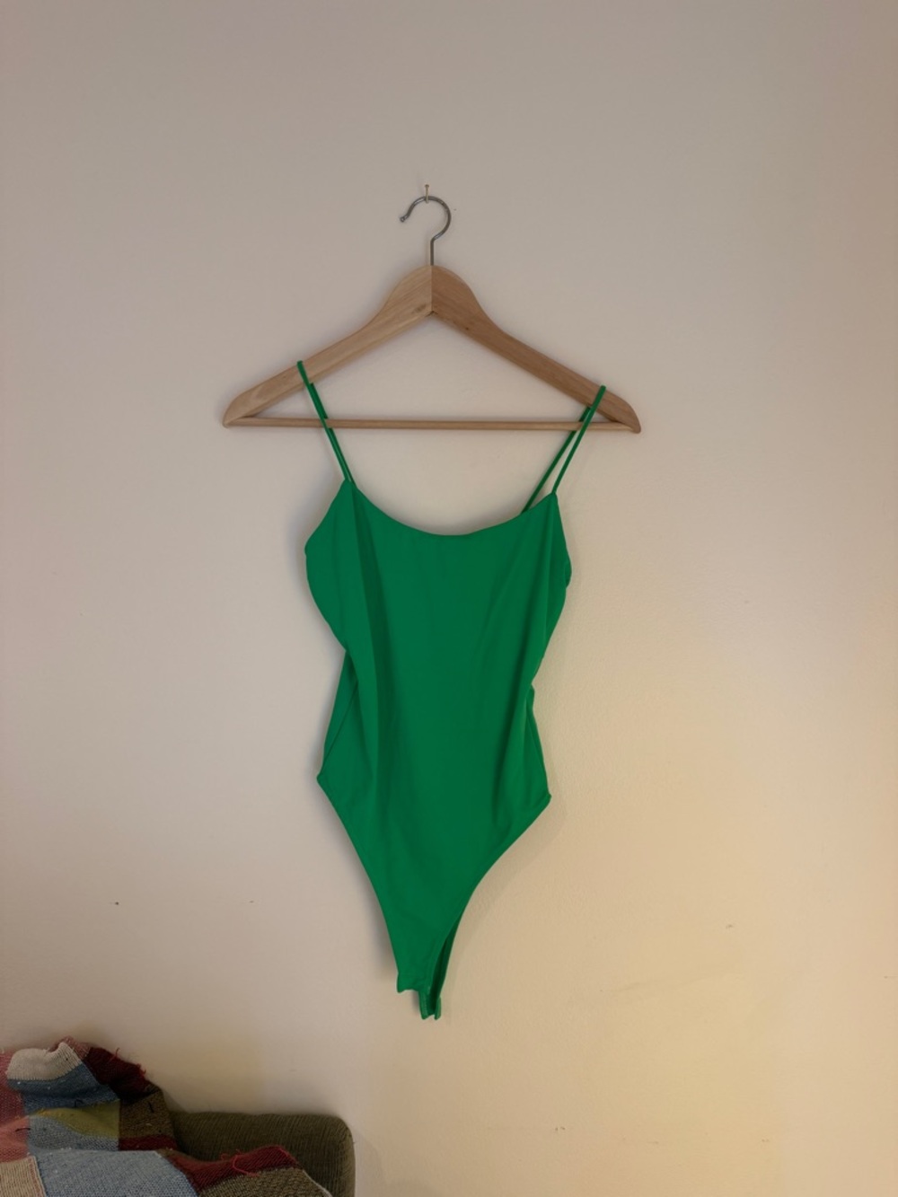Zara Emerald Green Spaghetti Strap Bodysuit